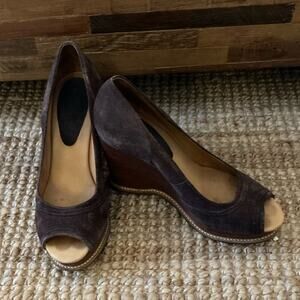 Michael Kors Brown Suede Wedge, early-mid 2000s 6.5